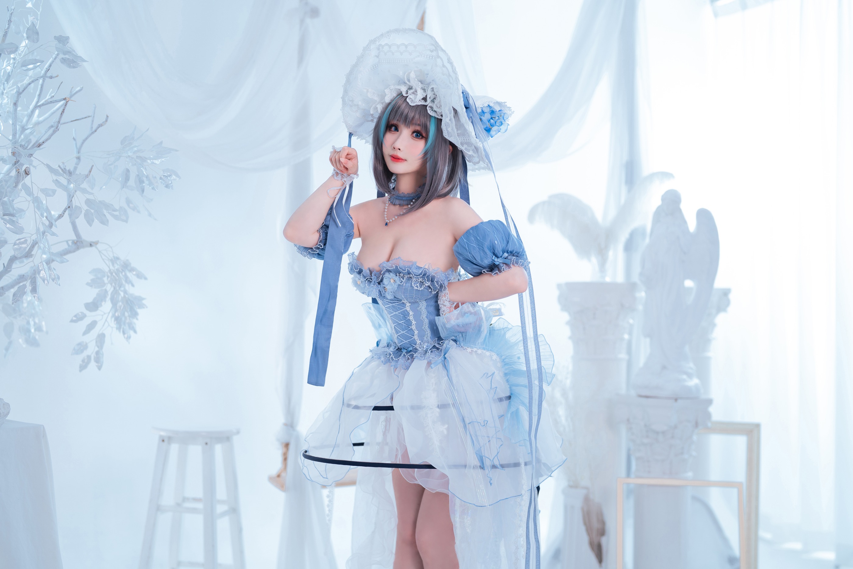 图片[1]-rioko凉凉子 – NO.101 柴郡冰雪公主 [40P]-XikXak